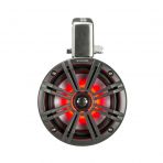 KM Marine 6.5" (165 mm) Tower Coaxial Speaker System with Charcoal LED Grills